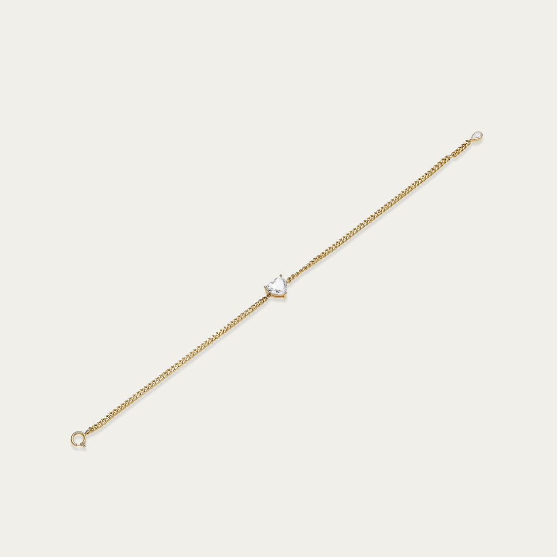 Heart cut lab-grown diamond bracelet in 18k yellow gold — 1.07ct, D-F color, VS-VVS clarity, additional view