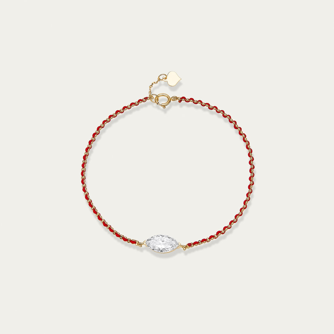 Marquise cut lab-grown diamond bracelet in 18k yellow gold — 1.08ct, D-E color, VS-VVS clarity