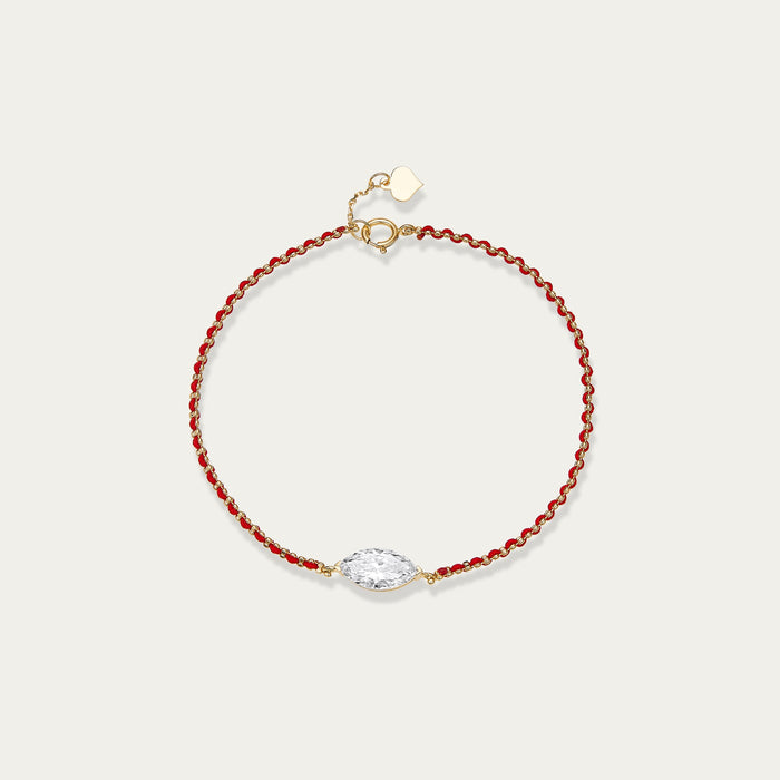 Marquise cut lab-grown diamond bracelet in 18k yellow gold — 1.08ct, D-E color, VS-VVS clarity