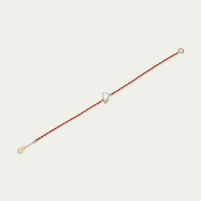 Briolette (teardrop) lab-grown diamond bracelet in 18k yellow gold — 1.04ct, D-E color, VS-VVS clarity, additional view