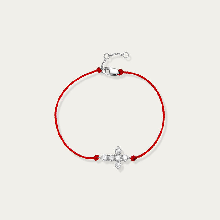 Round brilliant lab-grown diamond bracelet in 18k white gold — 0.66ct, D-F color, VS-VVS clarity