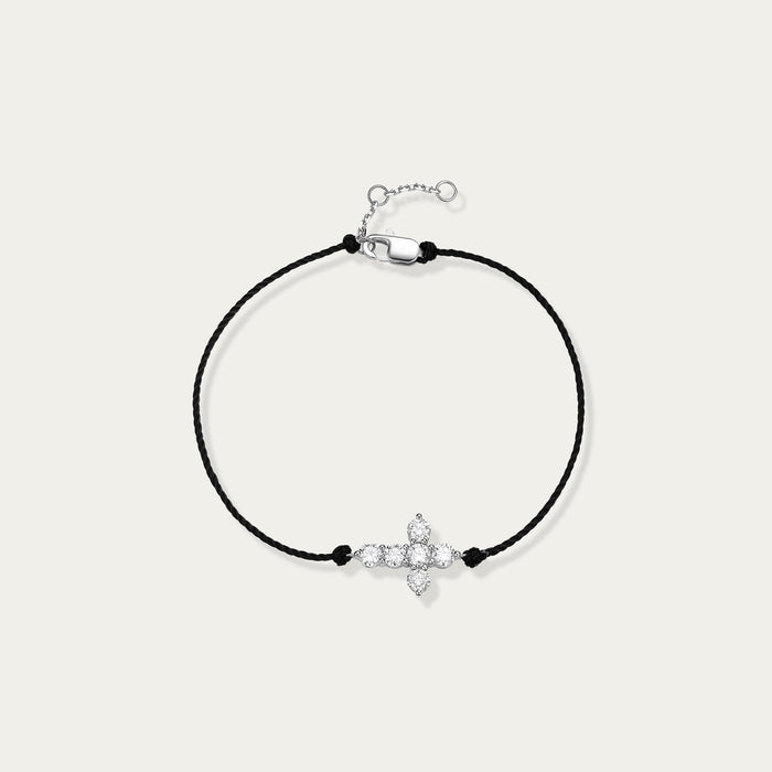 Round brilliant lab-grown diamond bracelet in 18k white gold — 0.67ct, D-F color, VS-VVS clarity