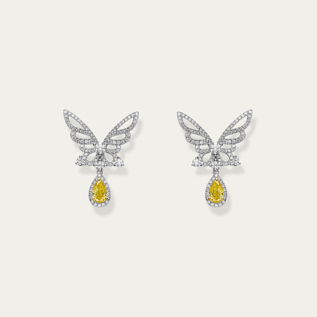 Briolette (Teardrop) Diamond Earrings