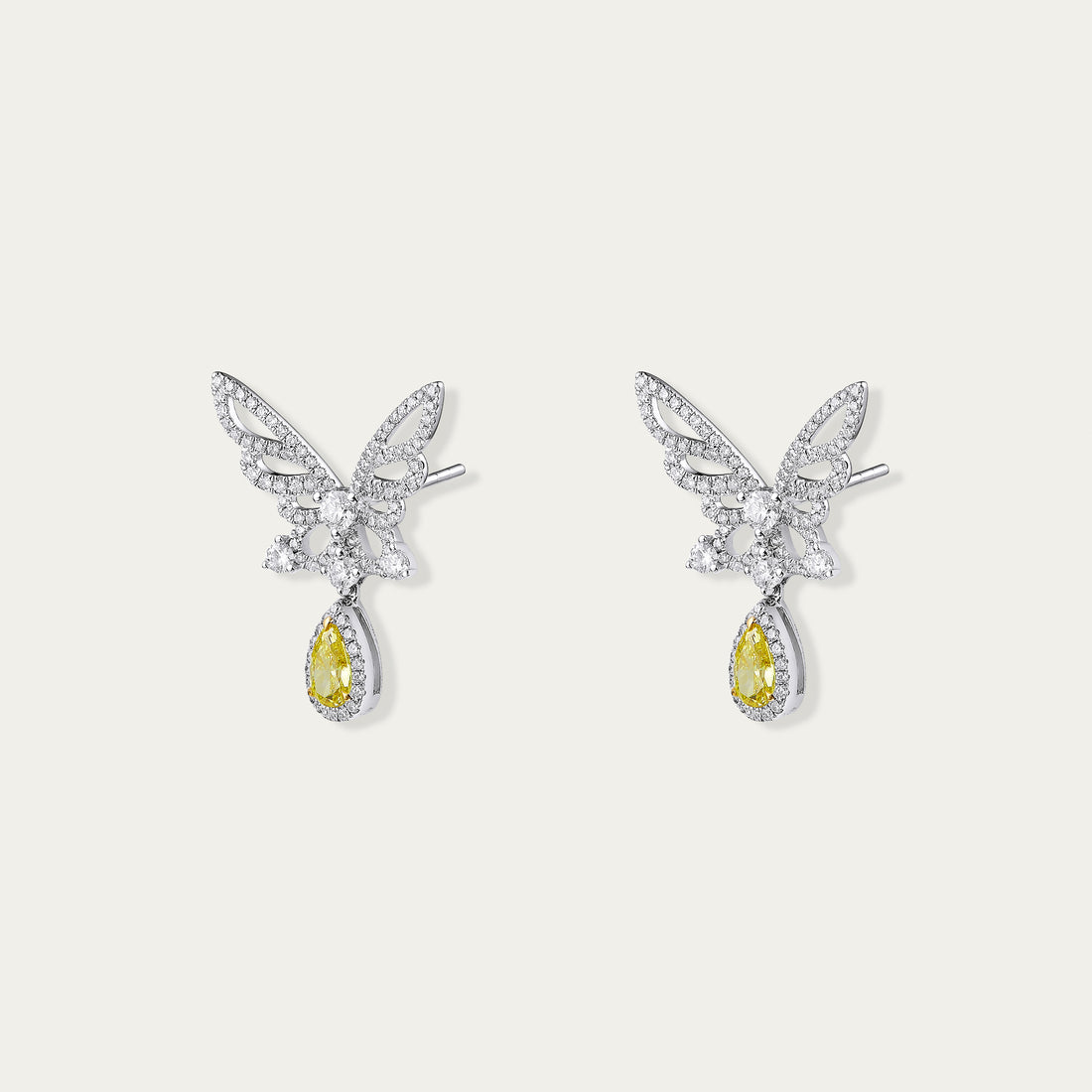 Briolette (Teardrop) Diamond Earrings
