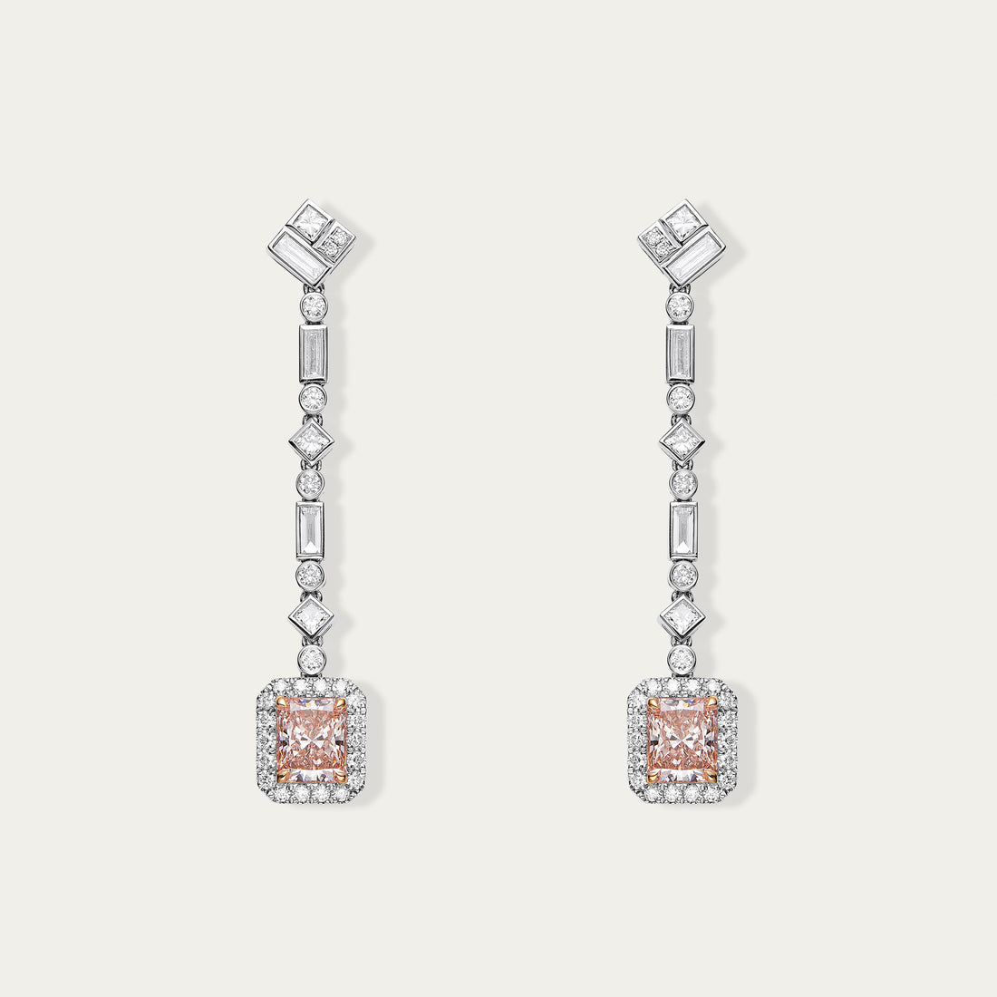 Radiant Cut Diamond Earrings