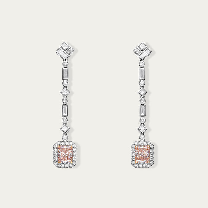 Radiant Cut Diamond Earrings