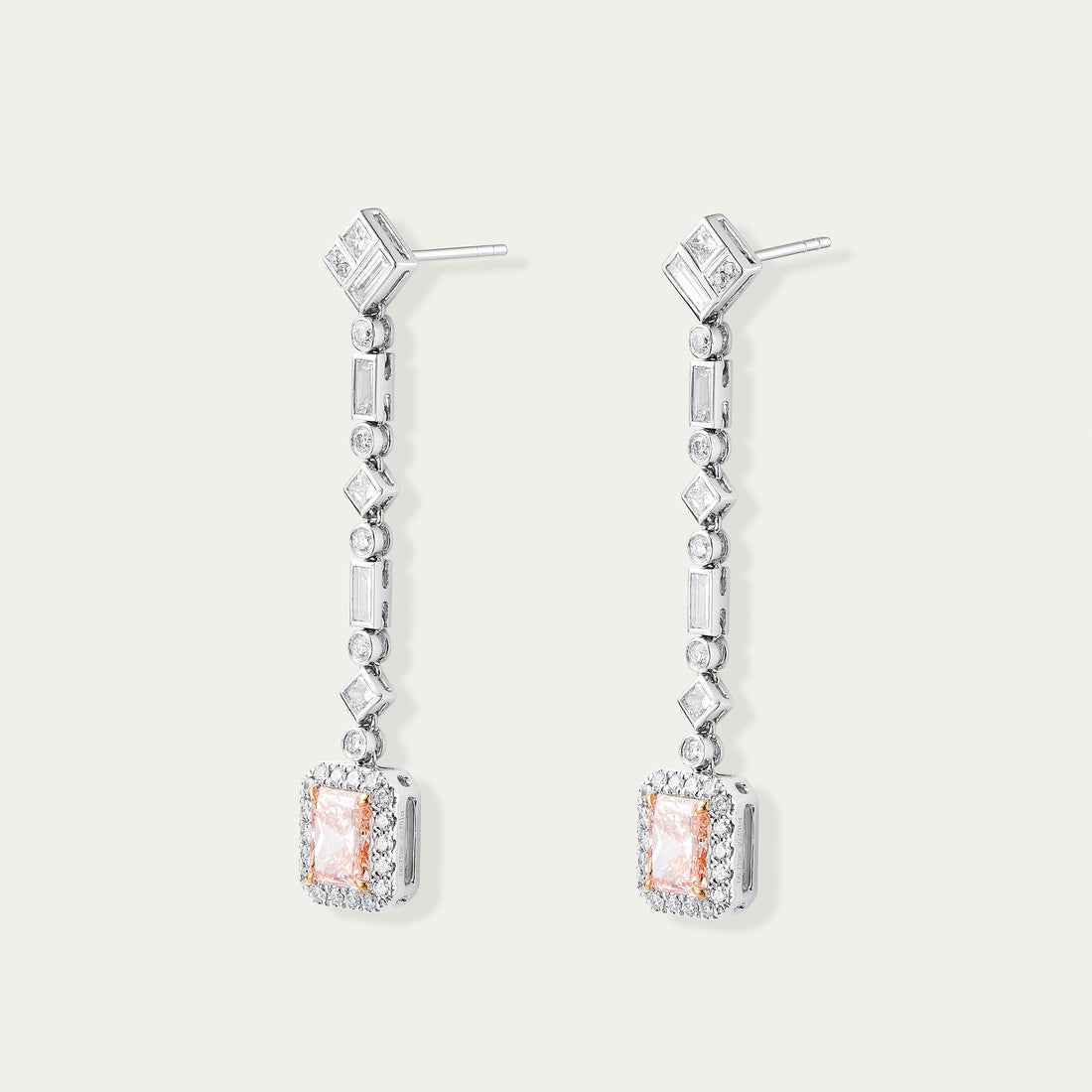 Radiant Cut Diamond Earrings