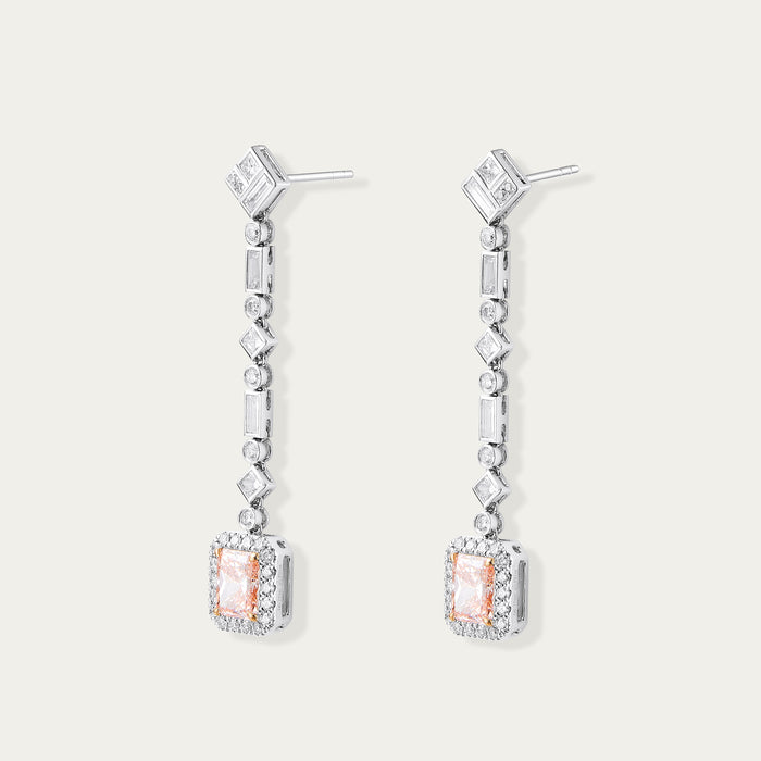 Radiant Cut Diamond Earrings