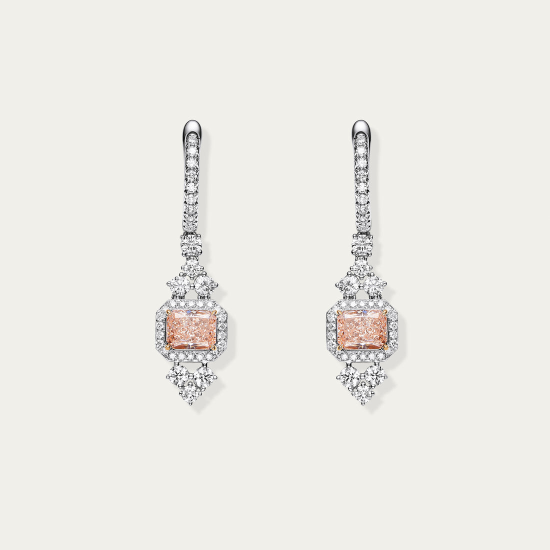 Radiant Cut Diamond Earrings