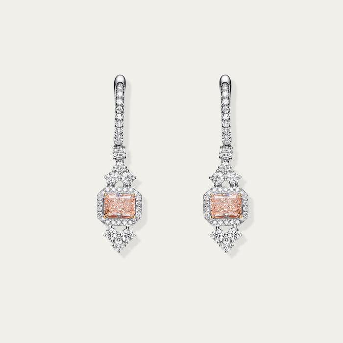 Radiant Cut Diamond Earrings