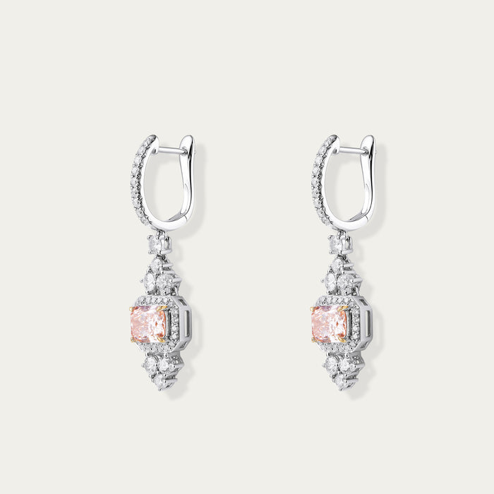 Radiant Cut Diamond Earrings