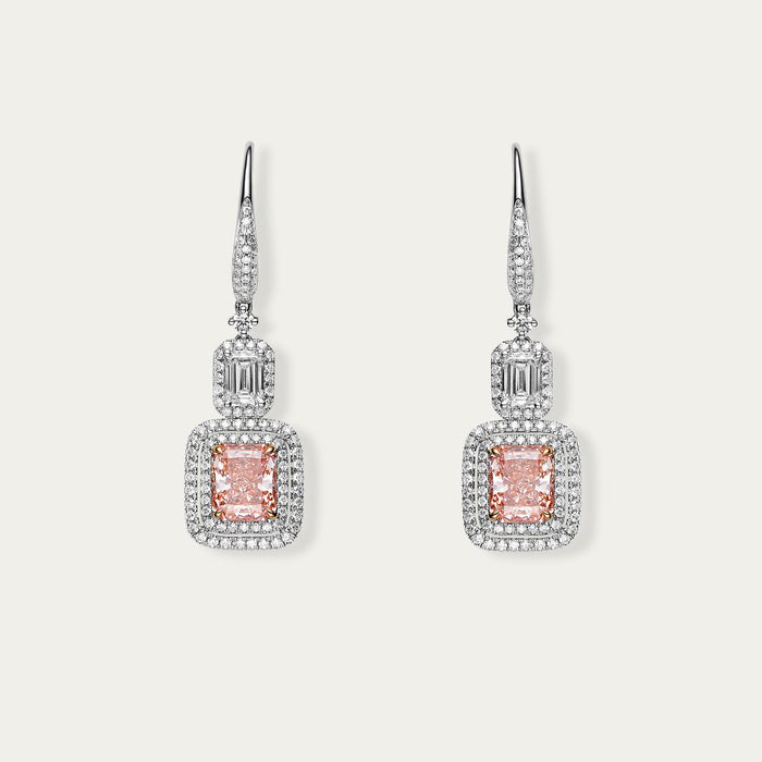 Radiant Cut Diamond Earrings