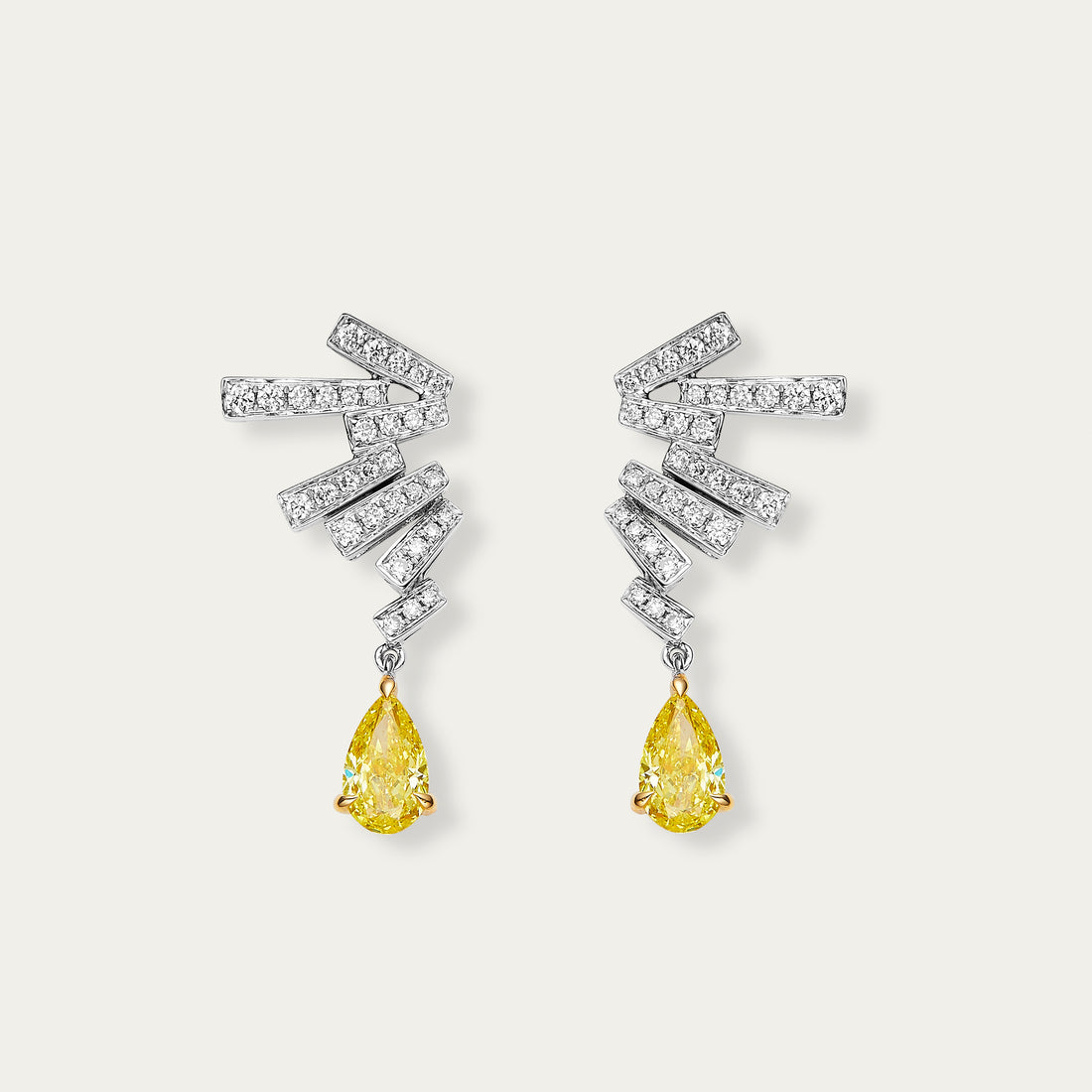 Briolette (Teardrop) Diamond Earrings