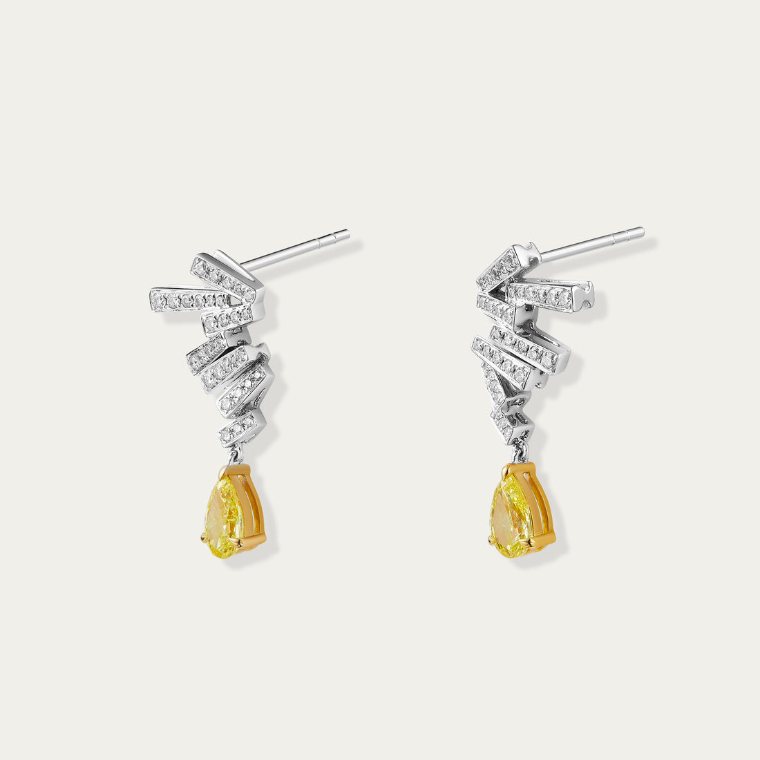 Briolette (Teardrop) Diamond Earrings
