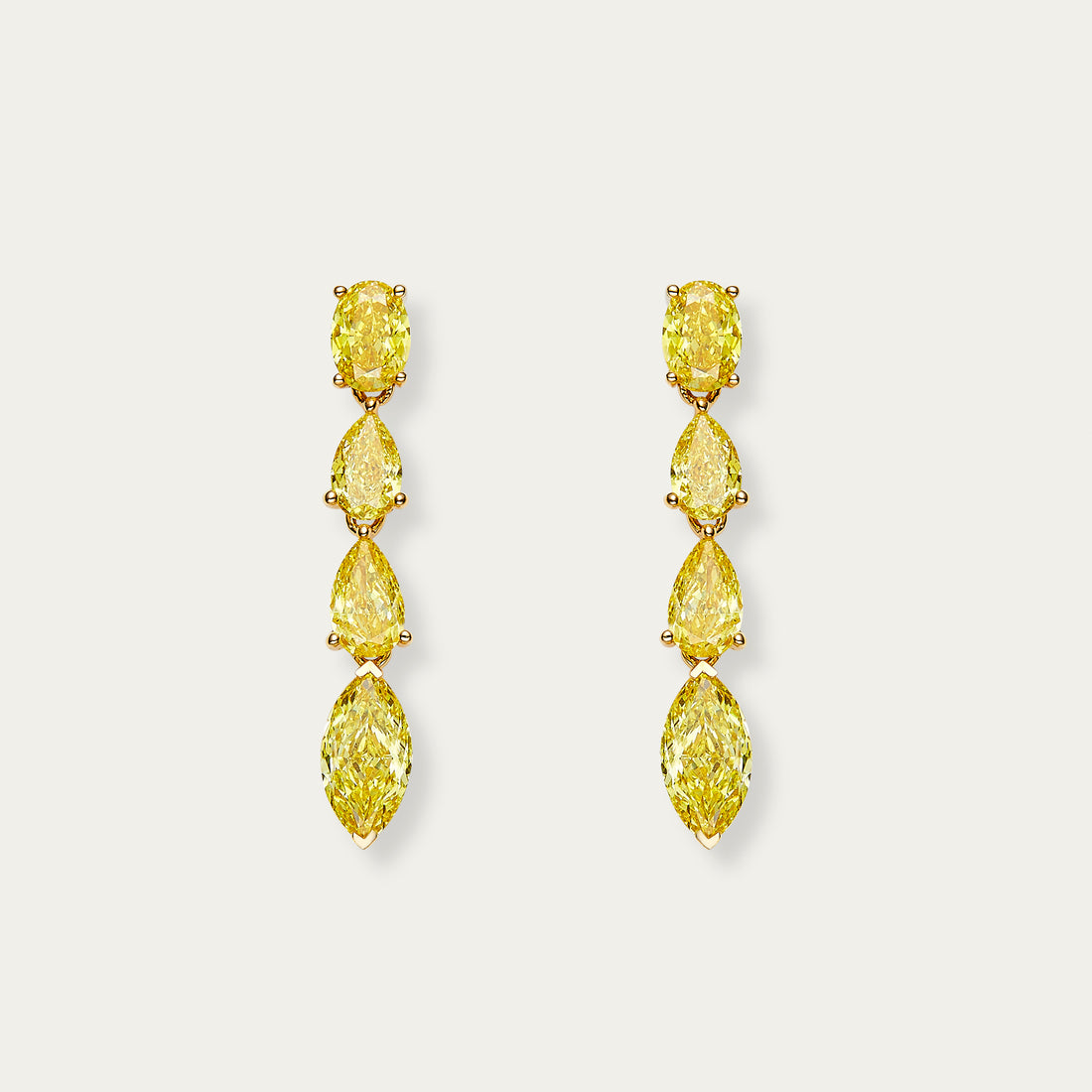Oval Cut Diamond Earrings
