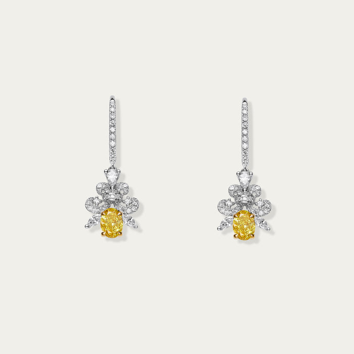 Oval Cut Diamond Earrings