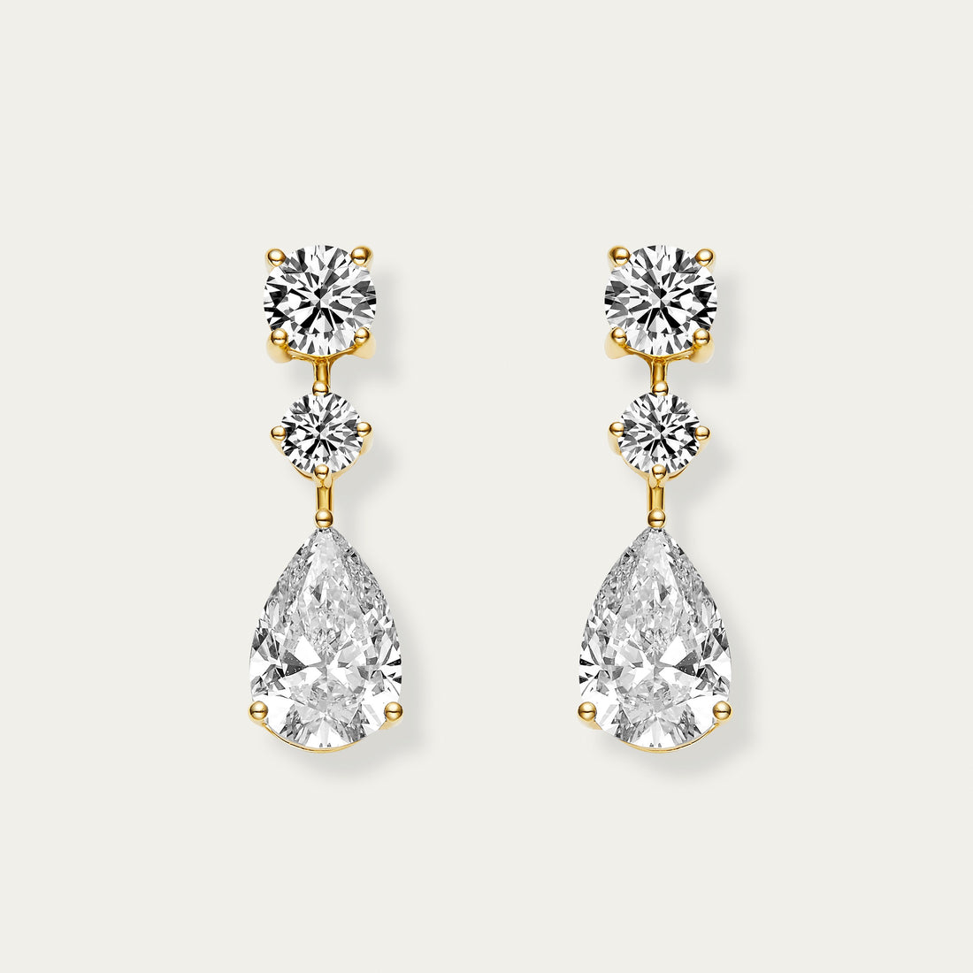 Briolette (Teardrop) Diamond Earrings