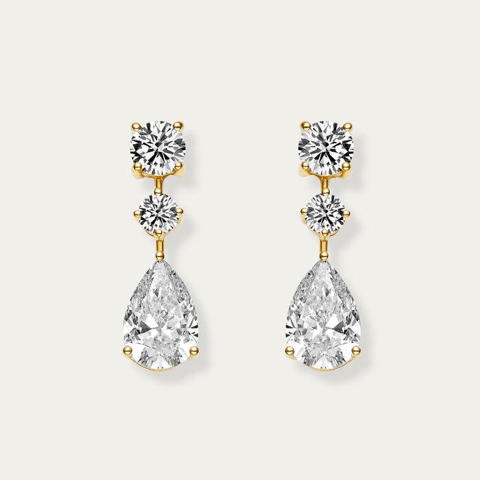 Briolette (Teardrop) Diamond Earrings