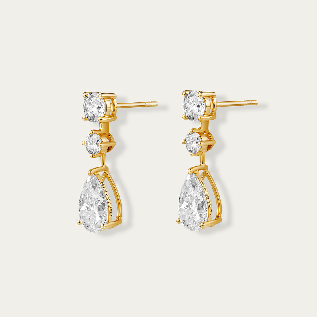 Briolette (Teardrop) Diamond Earrings