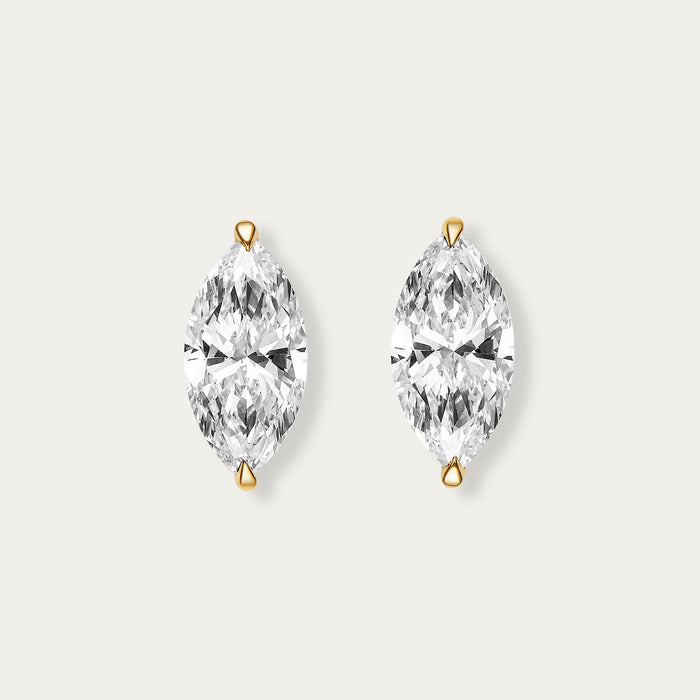 Marquise Cut Diamond Earrings