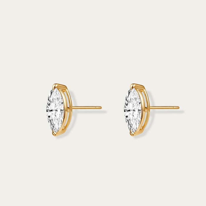 Marquise Cut Diamond Earrings