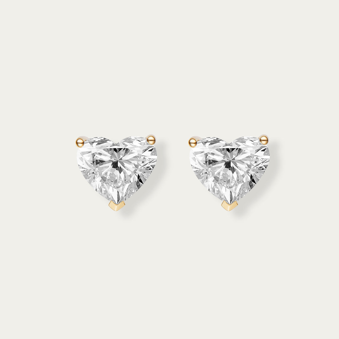 Heart Cut Diamond Earrings
