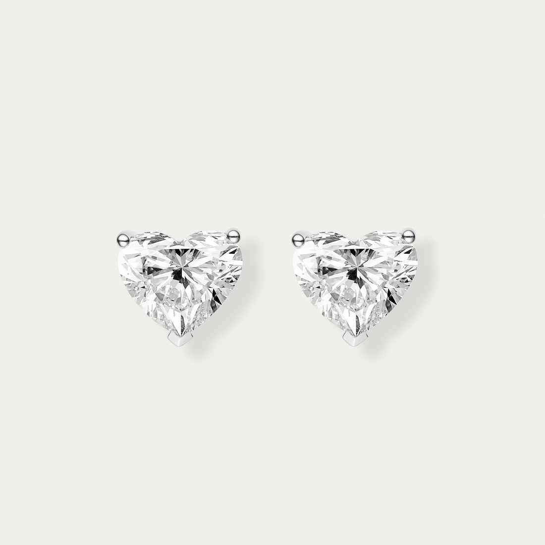 Heart Cut Diamond Earrings