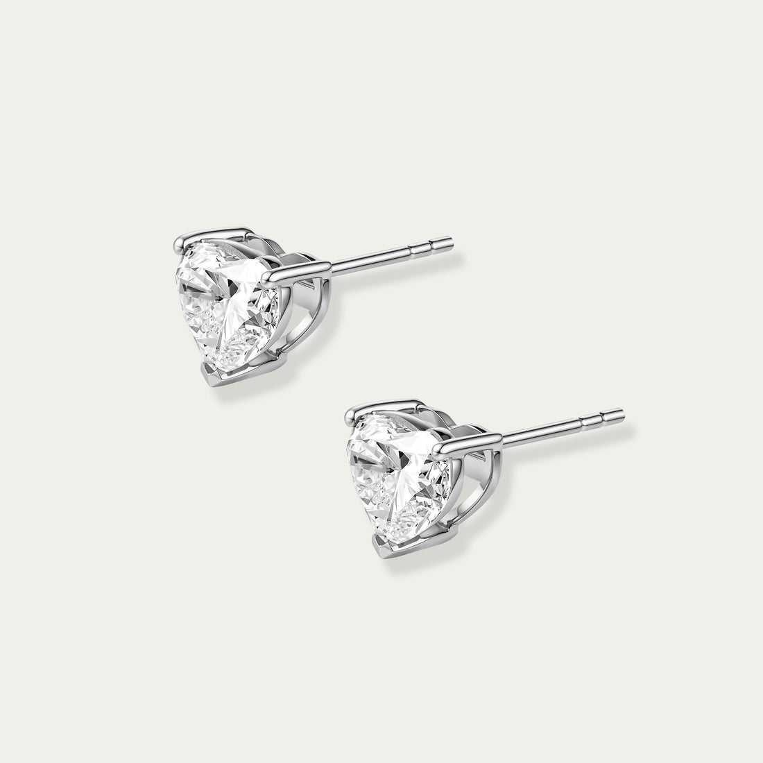 Heart Cut Diamond Earrings