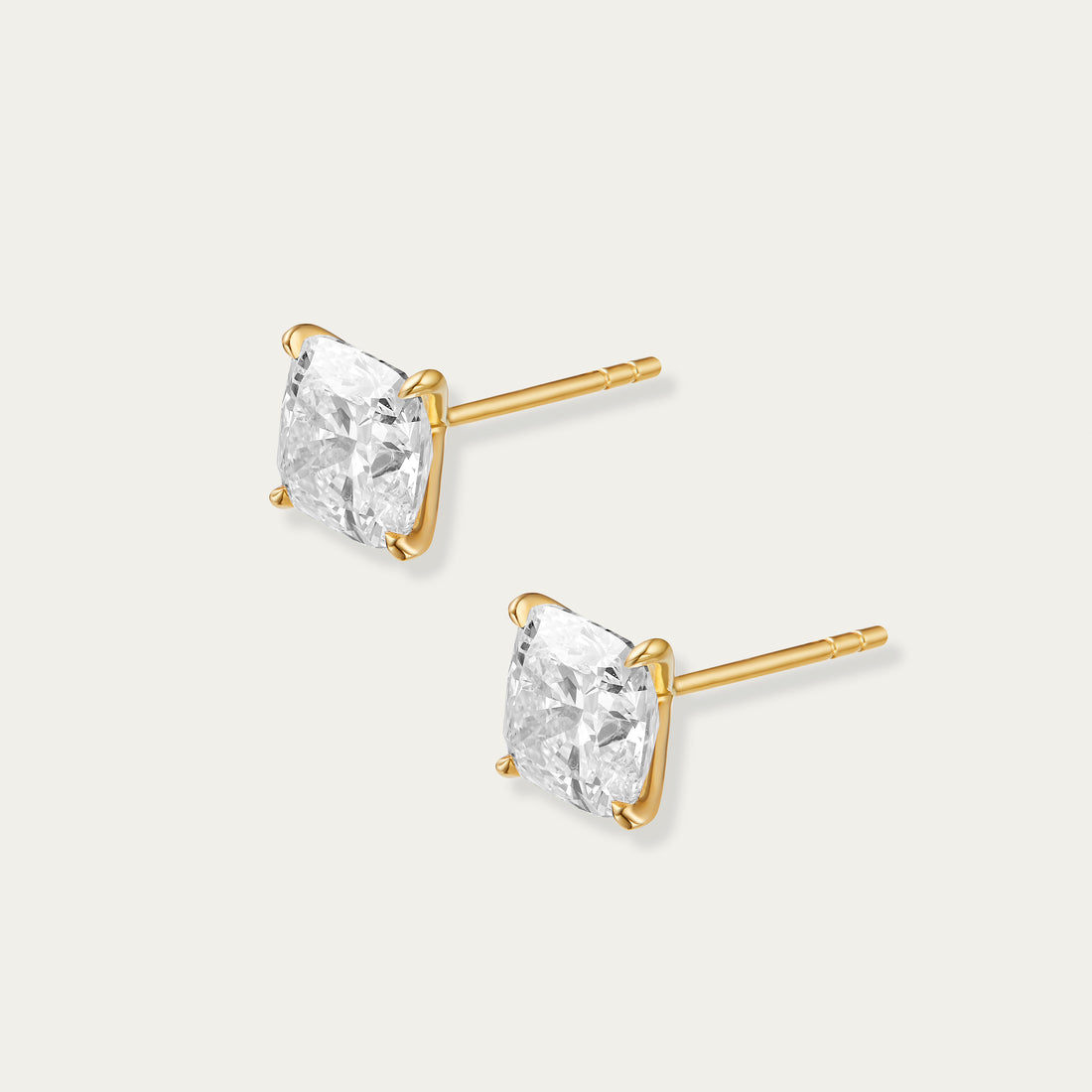 Cushion Cut Diamond Earrings
