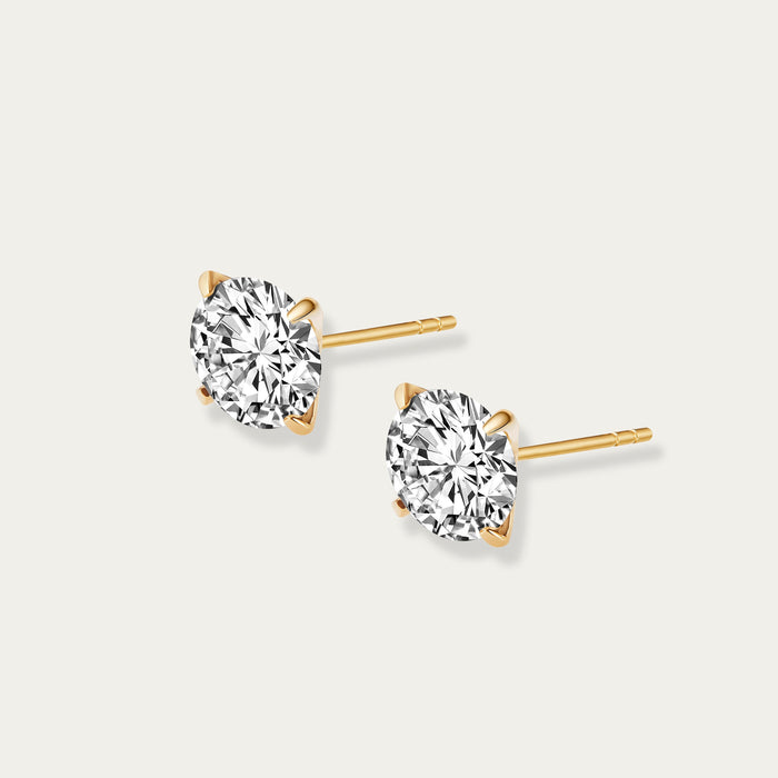 Round Brilliant Diamond Earrings
