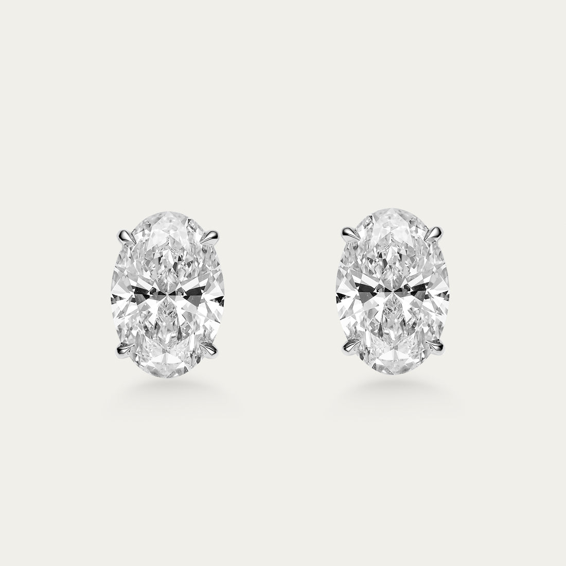 Oval Cut Diamond Earrings