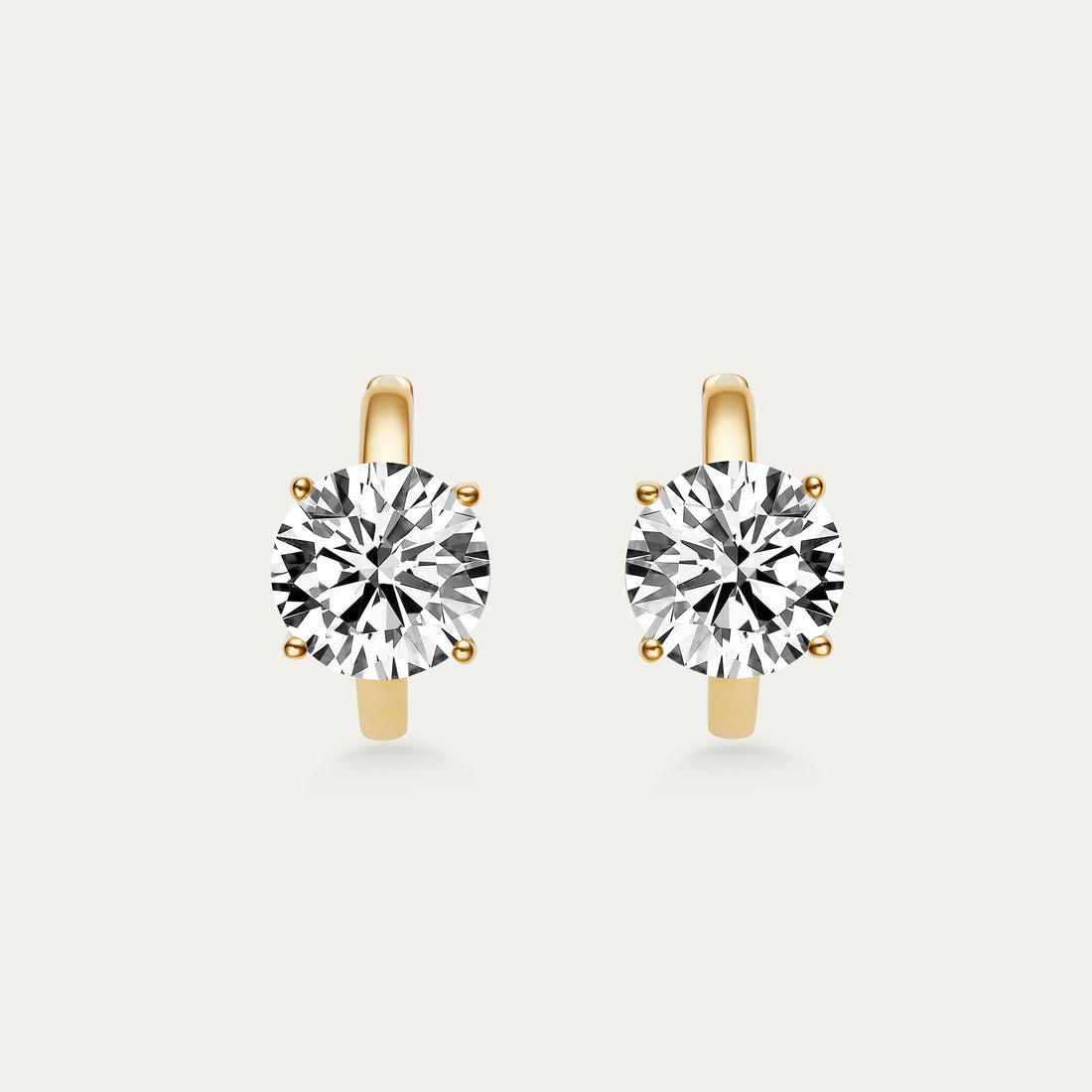 Round Brilliant Diamond Earrings