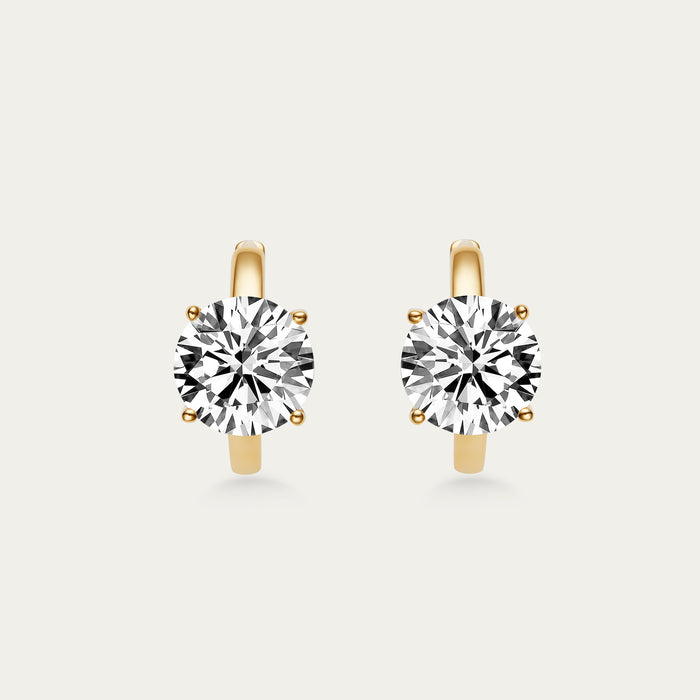 Round Brilliant Diamond Earrings
