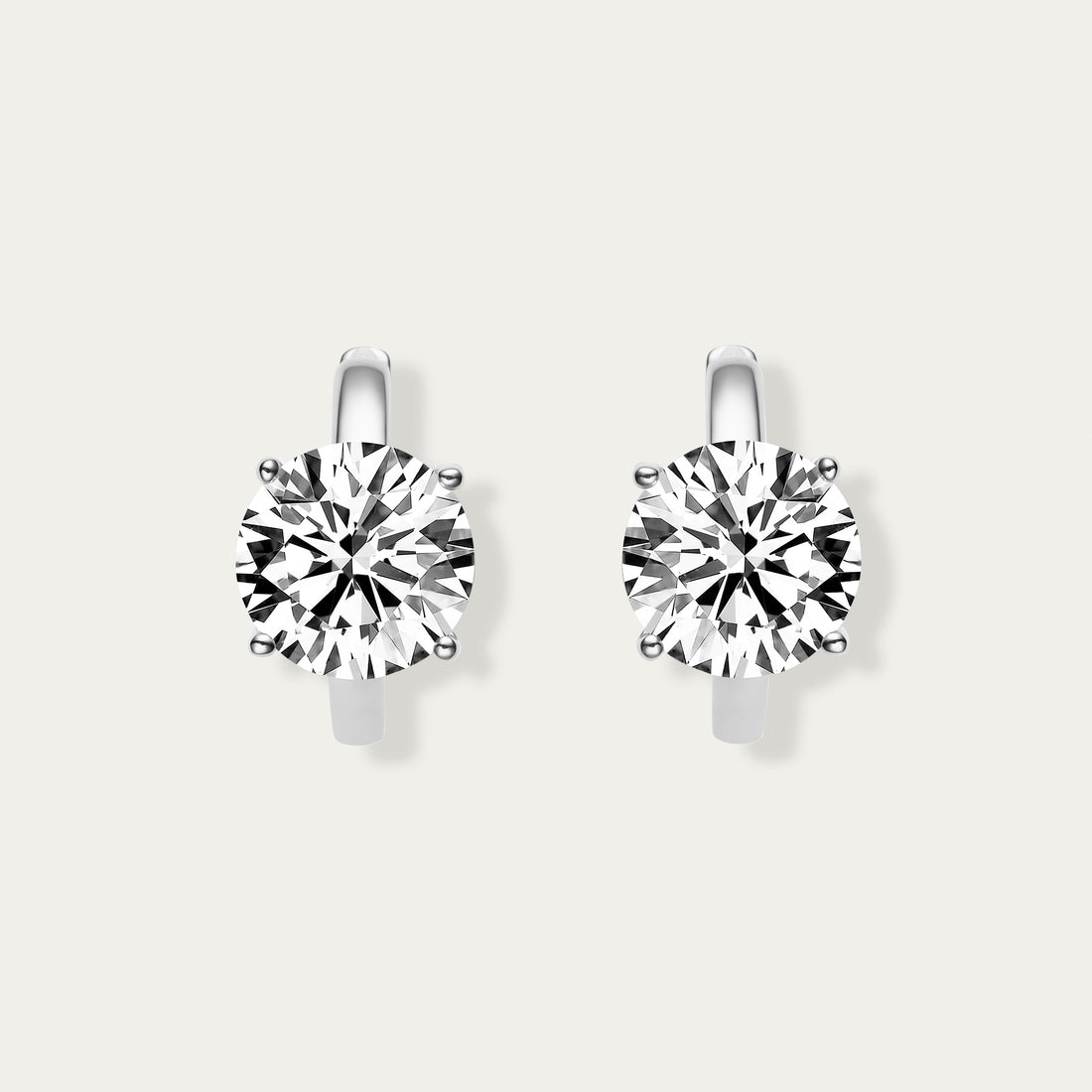 Round Brilliant Diamond Earrings