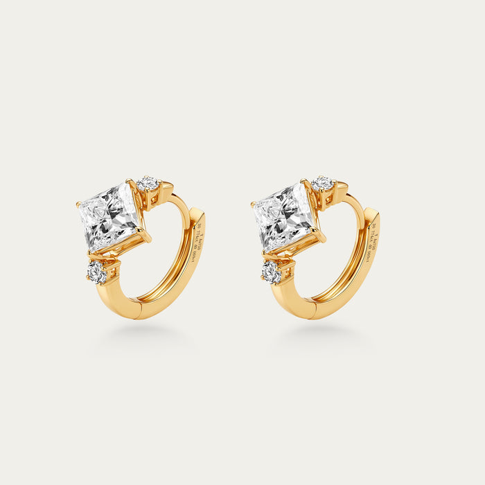 Princess Cut Diamond Earrings