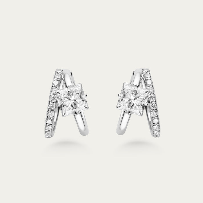 Princess Cut Diamond Earrings