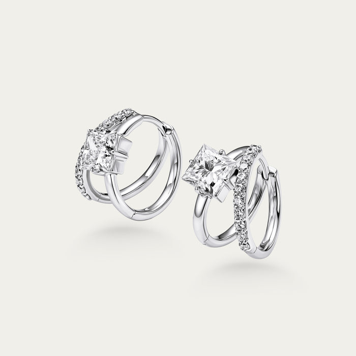 Princess Cut Diamond Earrings
