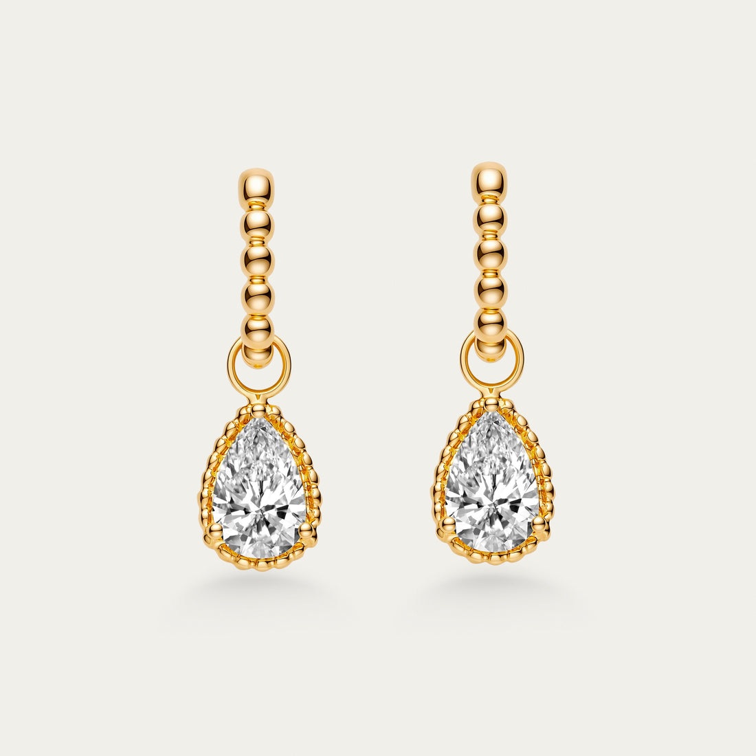 Briolette (Teardrop) Diamond Earrings