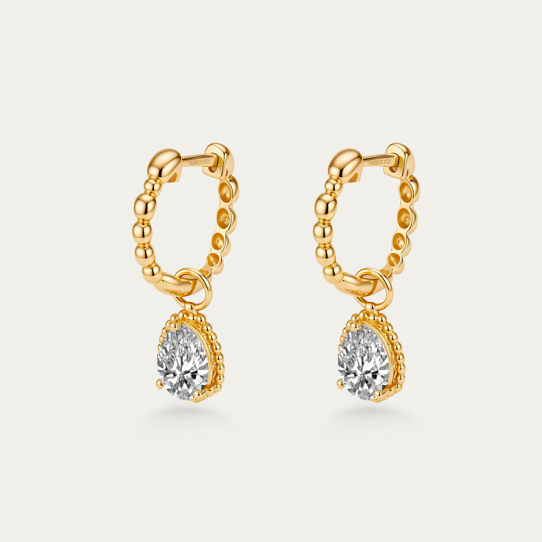 Briolette (Teardrop) Diamond Earrings