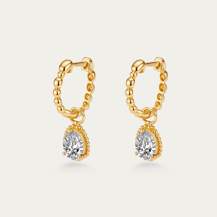 Briolette (Teardrop) Diamond Earrings