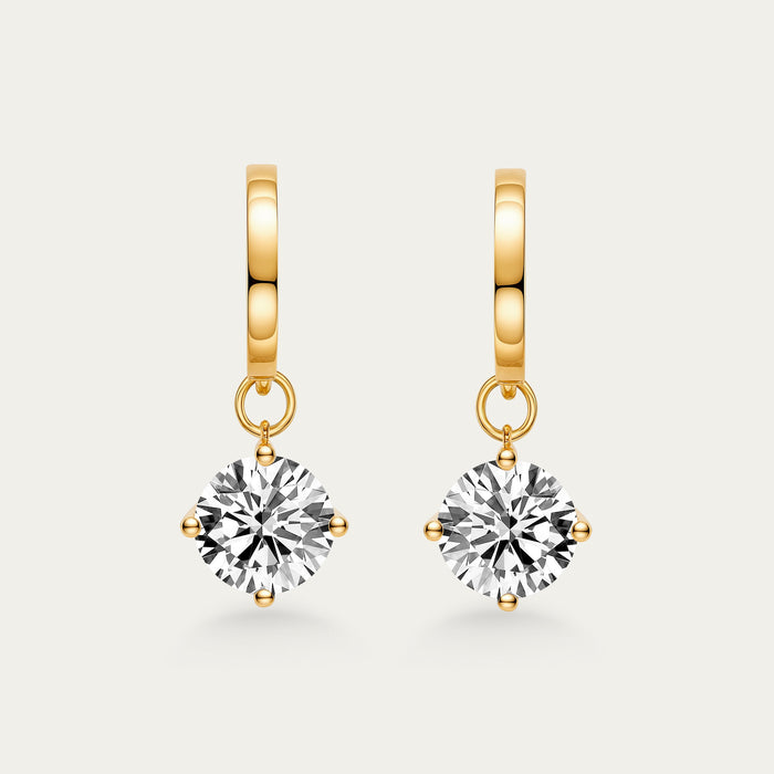 Round Brilliant Diamond Earrings