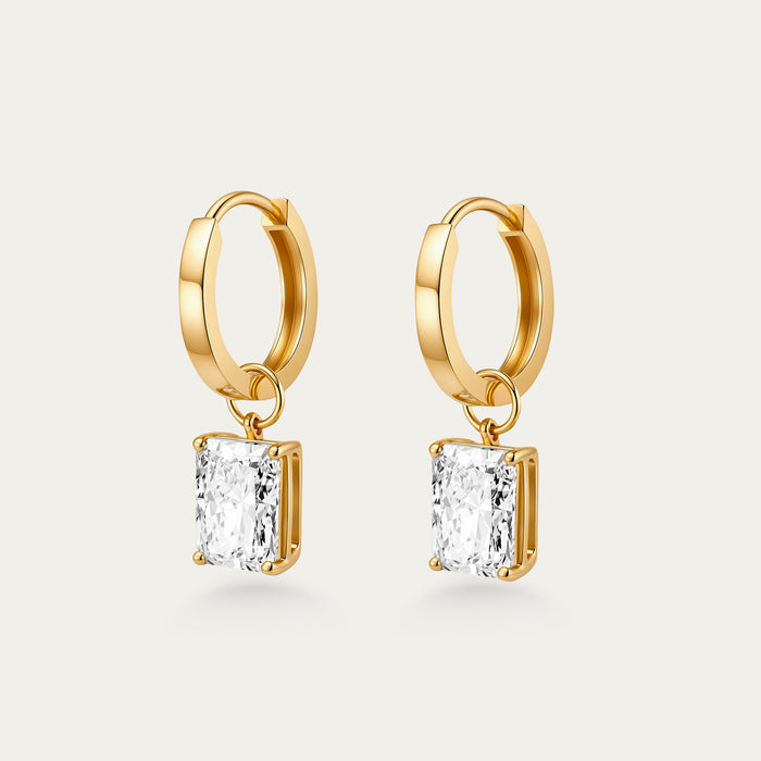 Radiant Cut Diamond Earrings