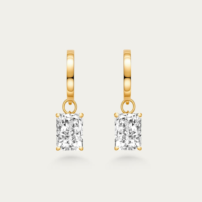 Radiant Cut Diamond Earrings