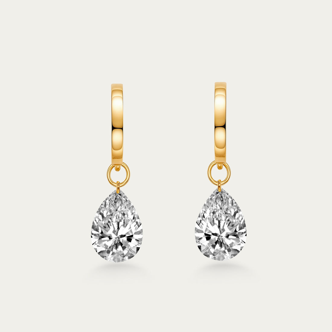 Briolette (Teardrop) Diamond Earrings