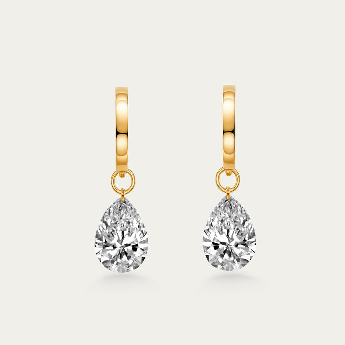 Briolette (Teardrop) Diamond Earrings
