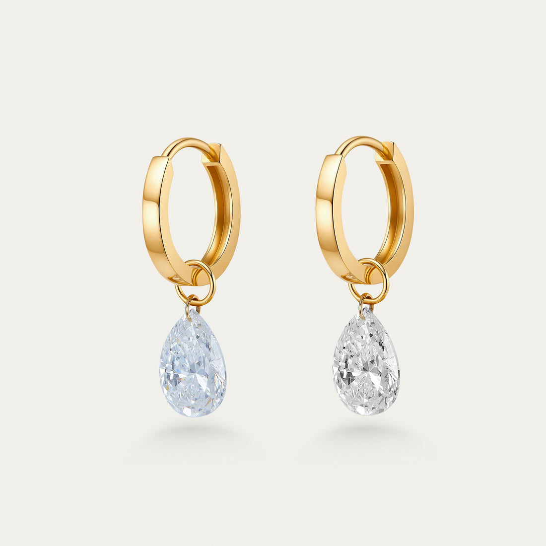 Briolette (Teardrop) Diamond Earrings