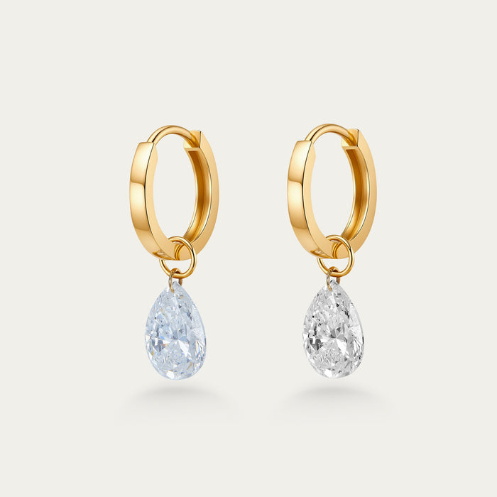 Briolette (Teardrop) Diamond Earrings