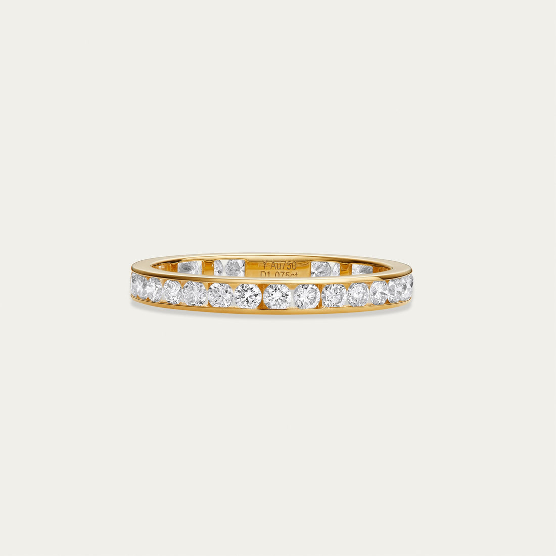 Round brilliant lab-grown diamond ring in 18k yellow gold — 2.13ct, D-F color, VS-VVS clarity, additional view