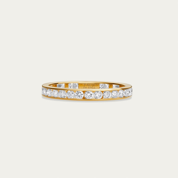 Round brilliant lab-grown diamond ring in 18k yellow gold — 2.13ct, D-F color, VS-VVS clarity, additional view