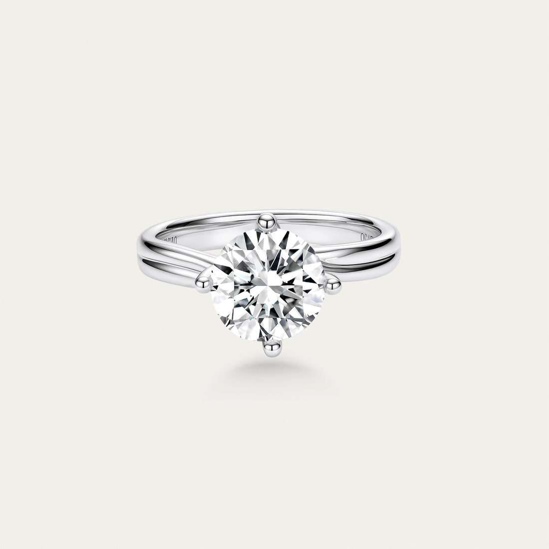 Round brilliant lab-grown diamond ring in 18k gold — 2.35ct, F-G color, VVS-IF clarity